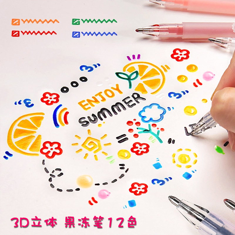 ثلاثية الأبعاد ثلاثية الأبعاد  - مراجعة Gel Ink Pen Set وسعره