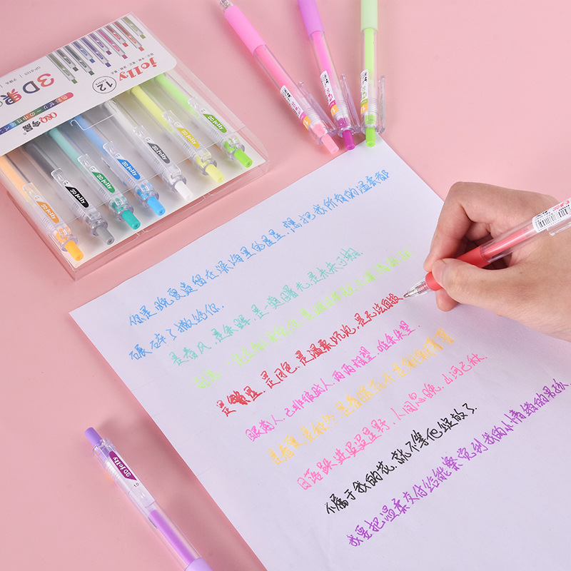 ثلاثية الأبعاد ثلاثية الأبعاد  - مراجعة Gel Ink Pen Set وسعره