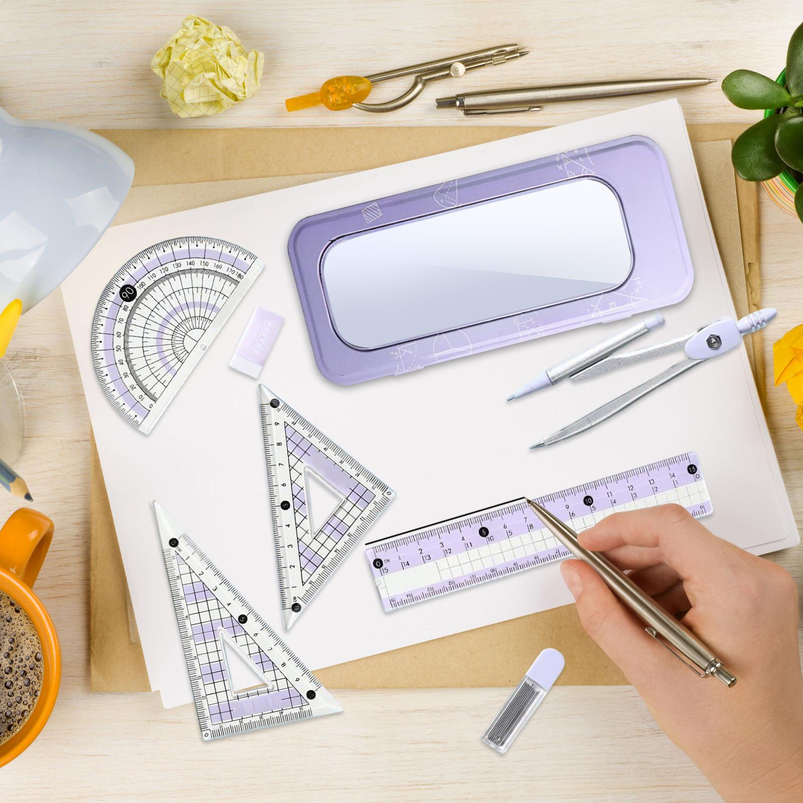مجموعة هندسية للطلاب منقلة الم - مراجعة Compass Geometry Set وسعره