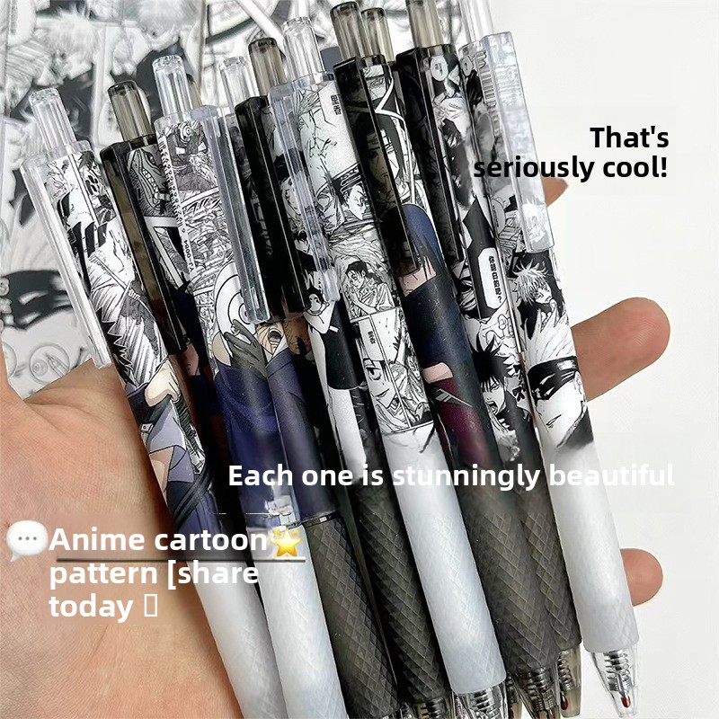 قلم جل أنمي ناروتو بتصميم شخصي - مراجعة Gel Ink Pen Set وسعره
