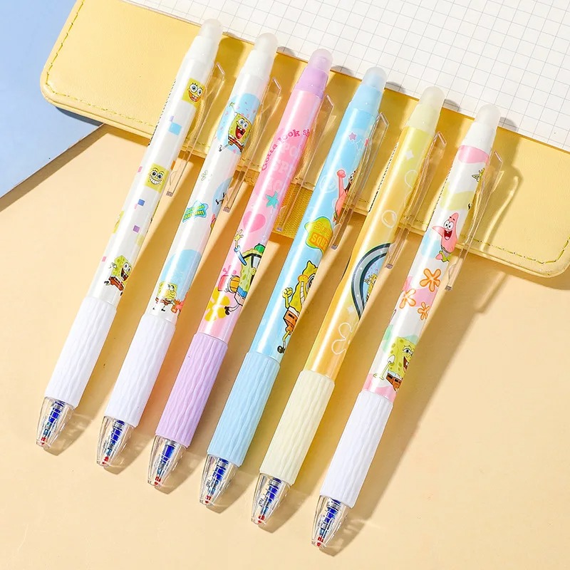 6 قطع/مجموعة أقلام سبونج بوب ك - مراجعة Gel Ink Pen Set وسعره