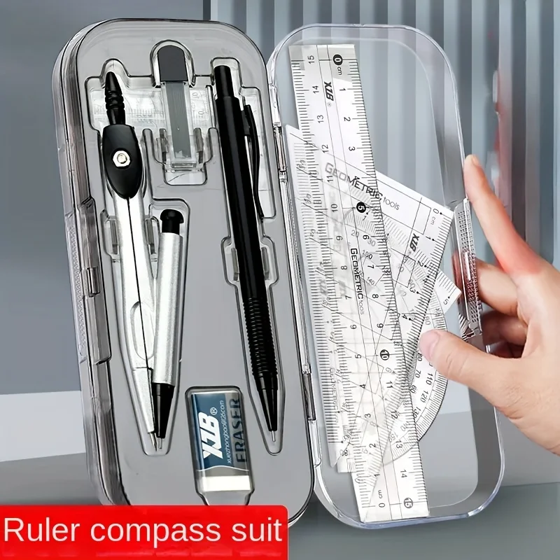 مجموعة هندسية رياضية 8 في 1 مع - مراجعة Compass Geometry Set وسعره