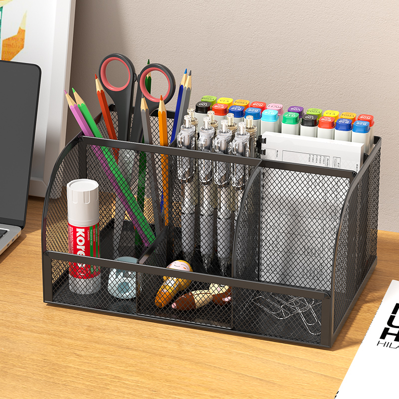 منظم مكتبي معدني شبكي بـ 7 أقس - مراجعة Stationery Supplier وسعره