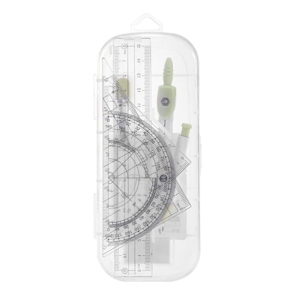 8 قطعة/المجموعة البلاستيك حاكم - مراجعة Compass Geometry Set وسعره
