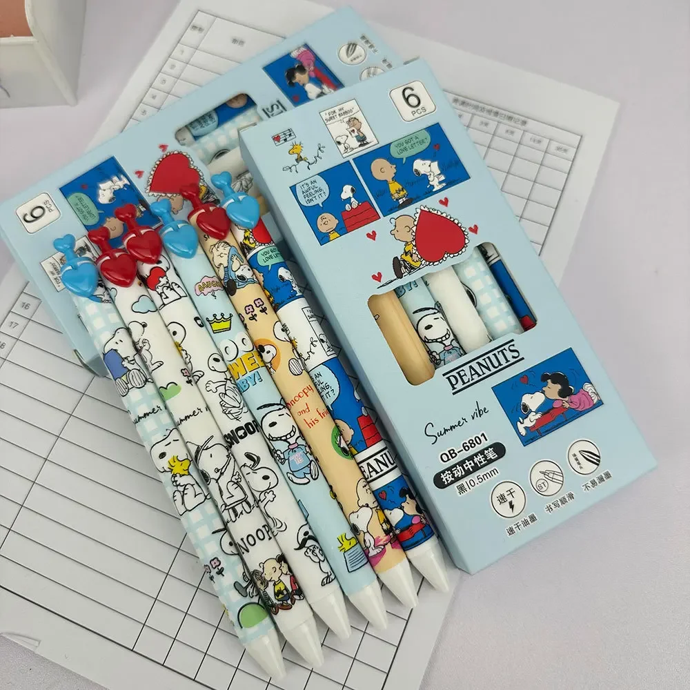 مجموعة أقلام جل سنوبي 6 قطع، 0 - مراجعة Gel Ink Pen Set وسعره